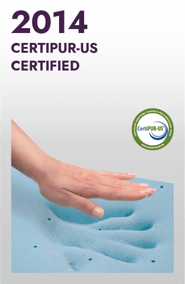 Acquired CertiPUR-US Environmentally Friendly 2014 Foam Authoritative Certification