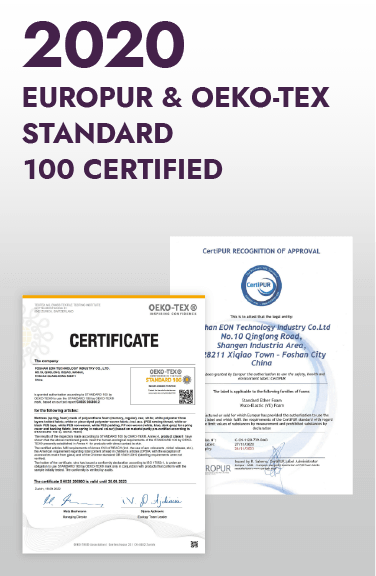 Obtained EUROPUR Environmentally Friendly Foam Au-thoritative Certifica tion